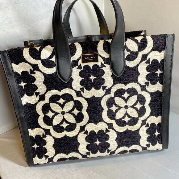 kate spade new york Handbags - Kate Spade Flower Monogram Manhattan Chenille Large Tote